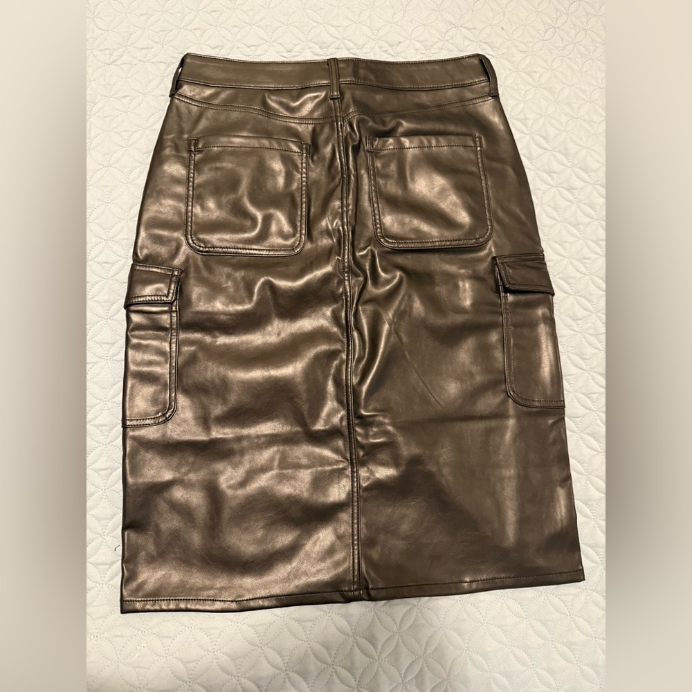 GAP Factory Shiny Brown Pencil Skirt